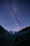 Image. Milky Way over mountain range